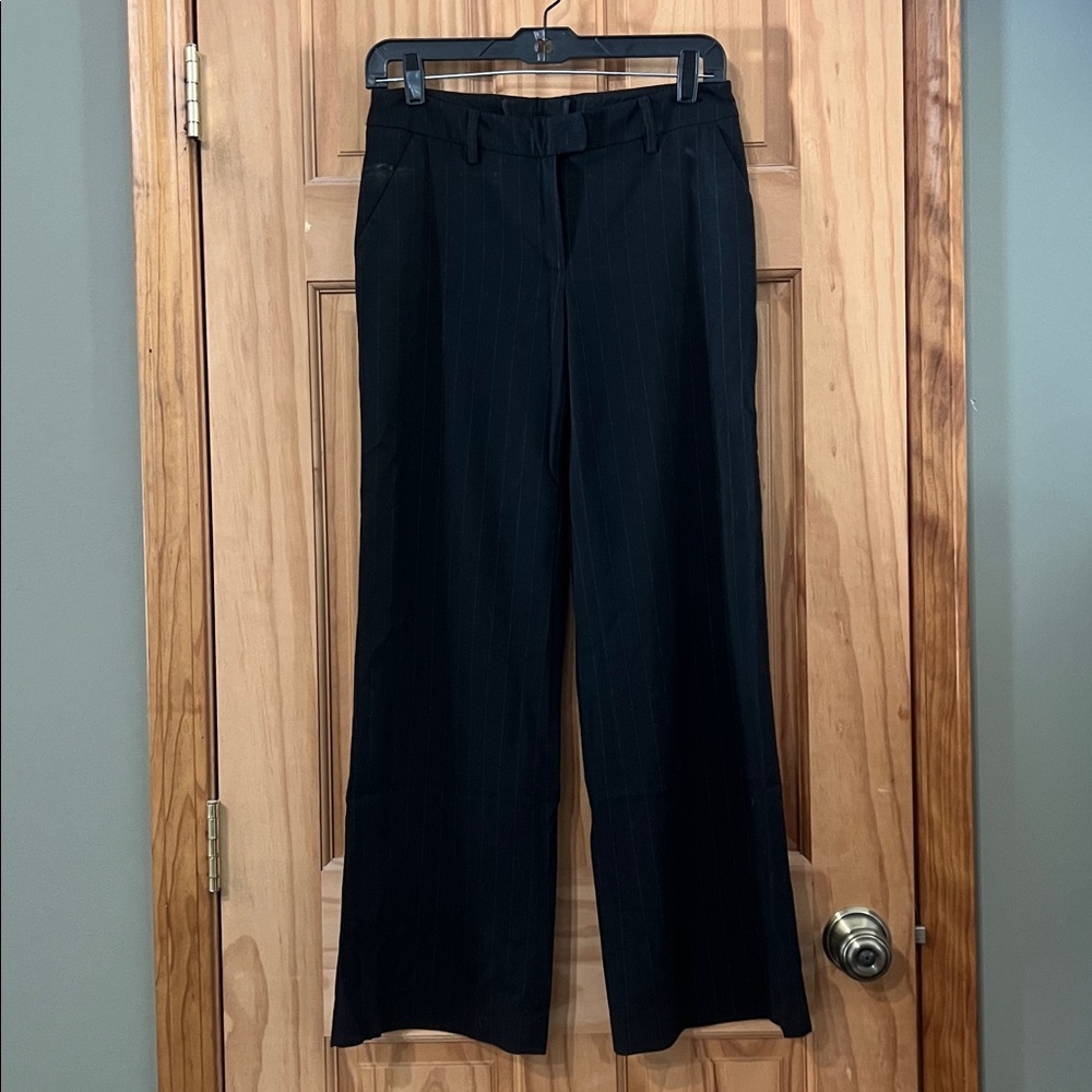 H&M Black Pinstripe Wide Leg Pants